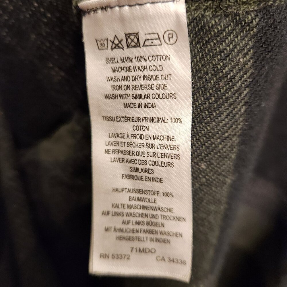 French Connection Plaid Flannel Shirt Dress Tie Belt Green Blue Medium - Picture 4 of 8